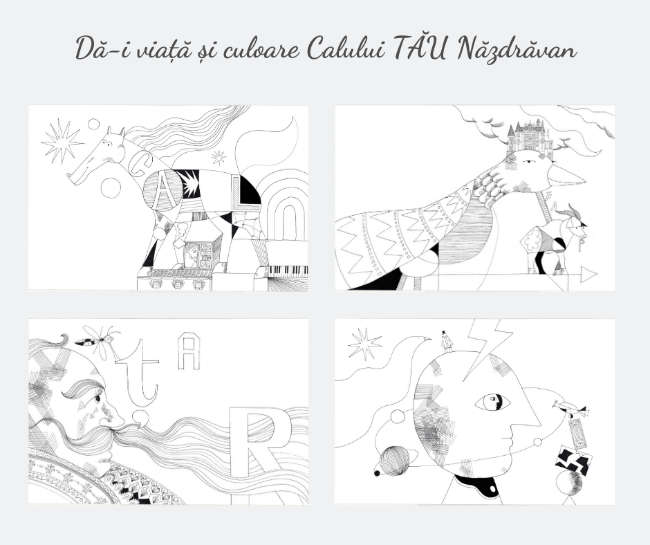Calul Nazdrăvan de colorat